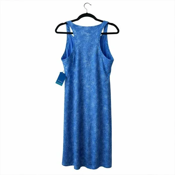 Columbia NWT Blue Print Tank Dress M Omni-Shade Stretch Casual Summer Outdoor - Picture 4 of 5